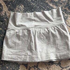 Gray Stretch Mini Skirt